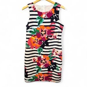 Sheath Dress Size 10P Talbots Petites Floral Striped